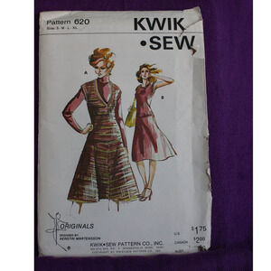 Kiwi Sew Pattern 620 Women's sweater and swing  midi skirt sz S, M, L, XL